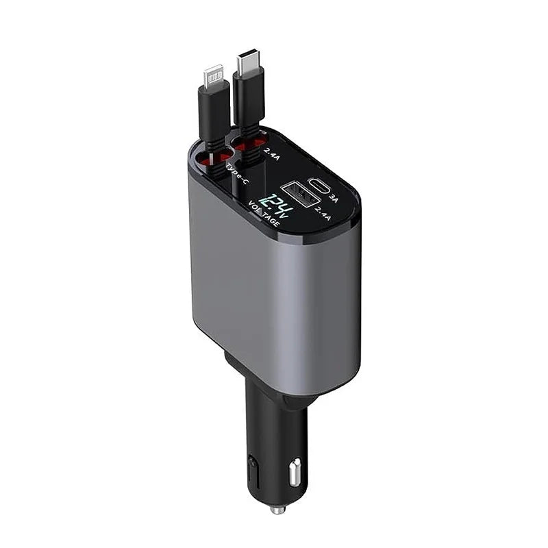 Buy Retractable Car Charger | Retractable Charger | Nanner's NickNacks