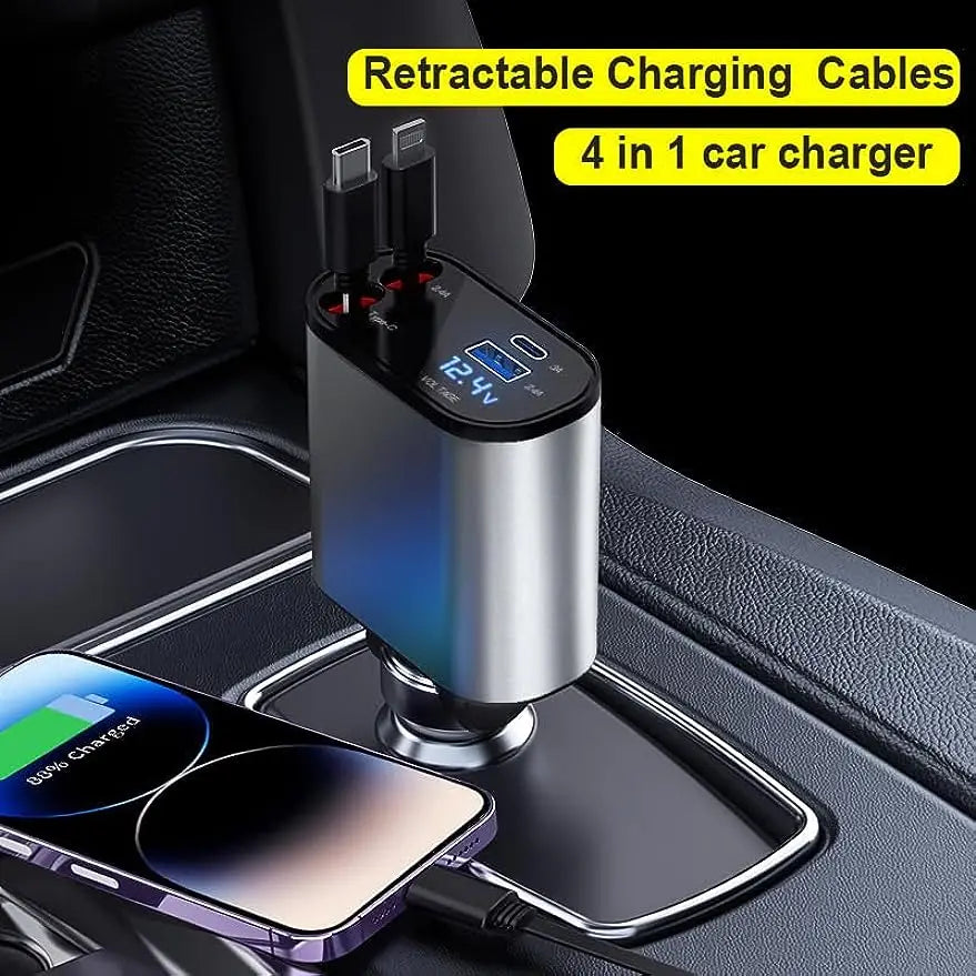 Buy Retractable Car Charger | Retractable Charger | Nanner's NickNacks